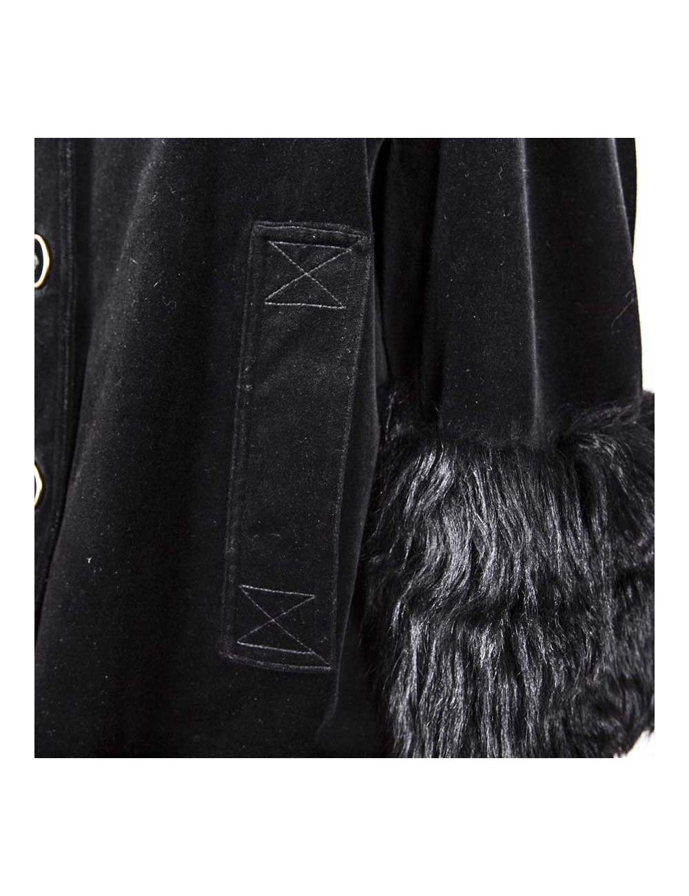 Veste DKNY en velours noir et fourrure