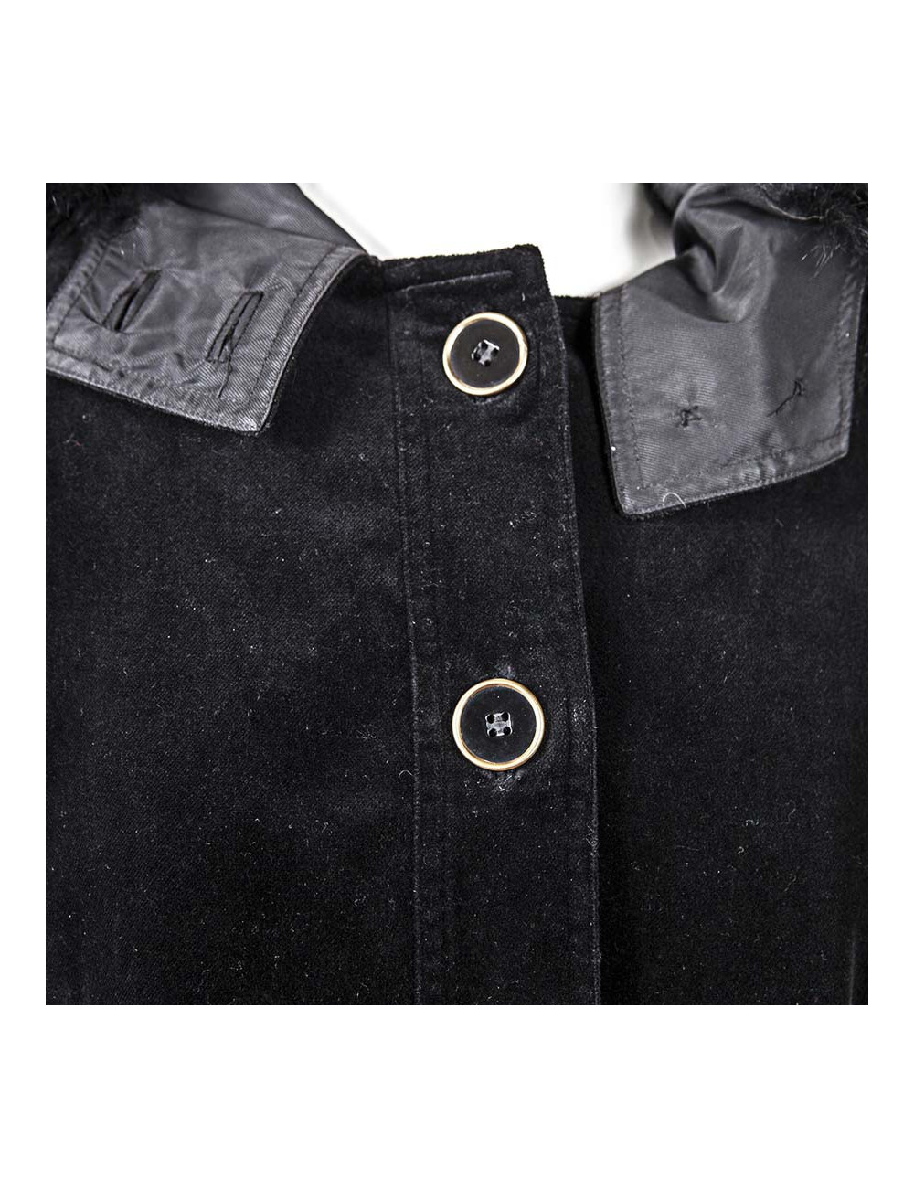 Veste DKNY en velours noir et fourrure