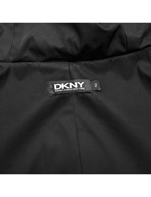 DKNY jacket in black velvet and fur