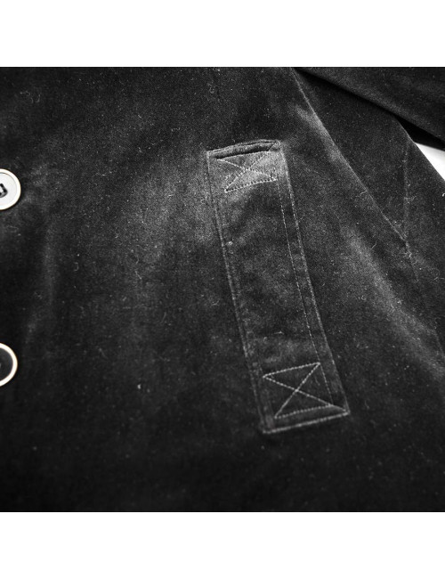 Veste DKNY en velours noir et fourrure