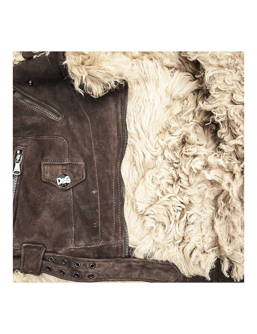 Blouson D & G DOLCE GABBANA t 46 IT peau retournée