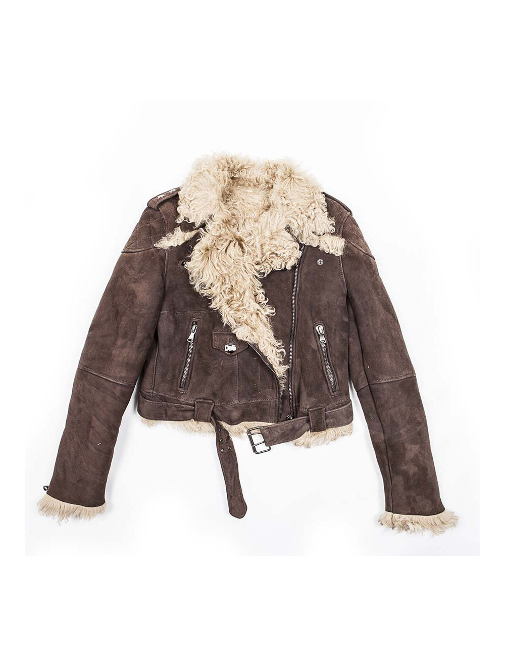 D & G DOLCE GABBANA t 46 IT Shearling Jacket