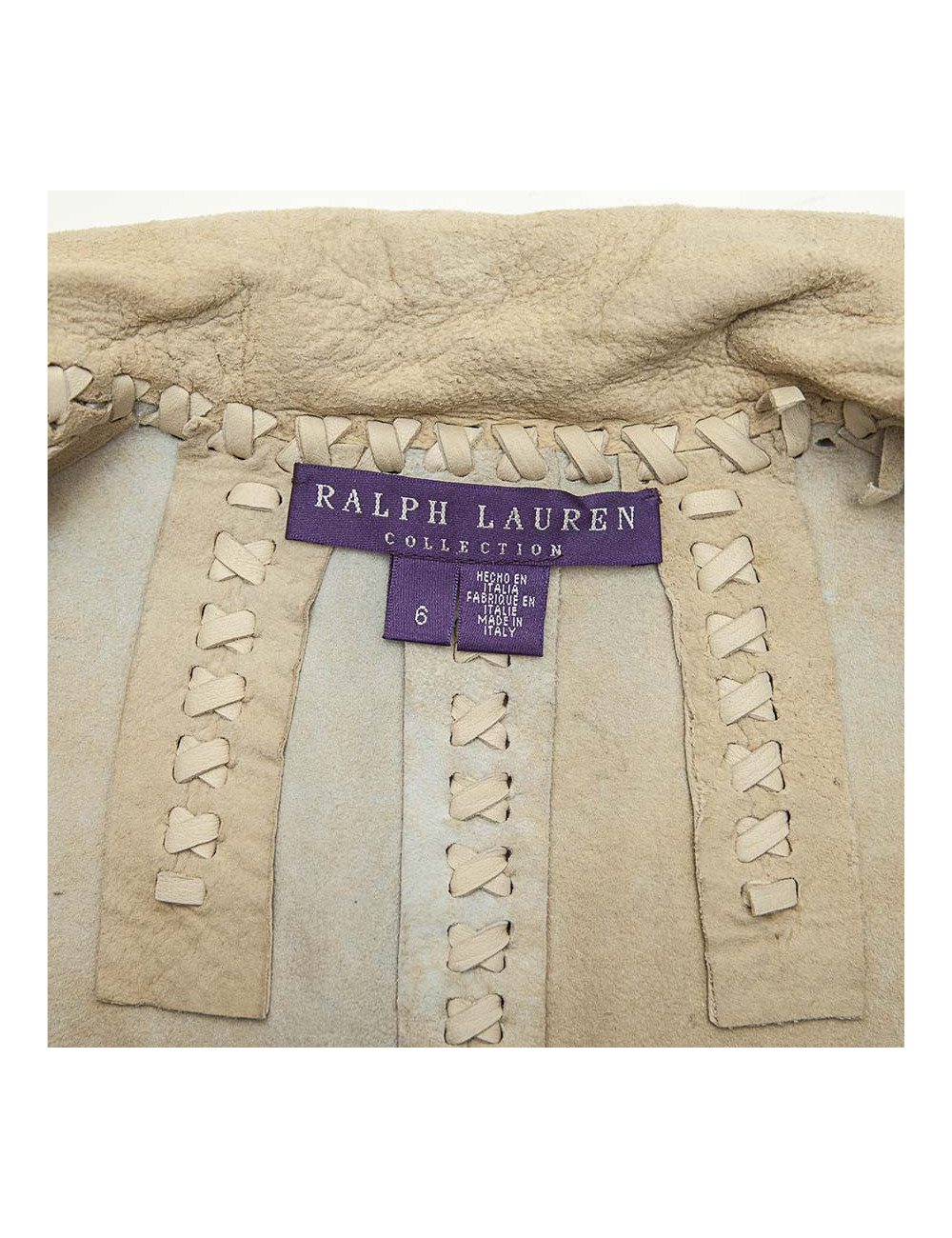 Veste RALPH LAUREN Collection en cuir d'agneau T 6