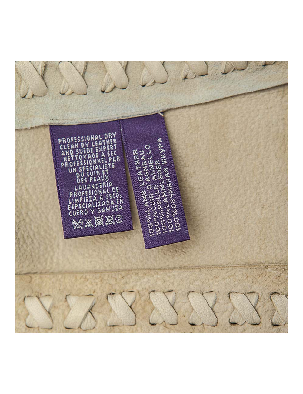 Veste RALPH LAUREN Collection en cuir d'agneau T 6