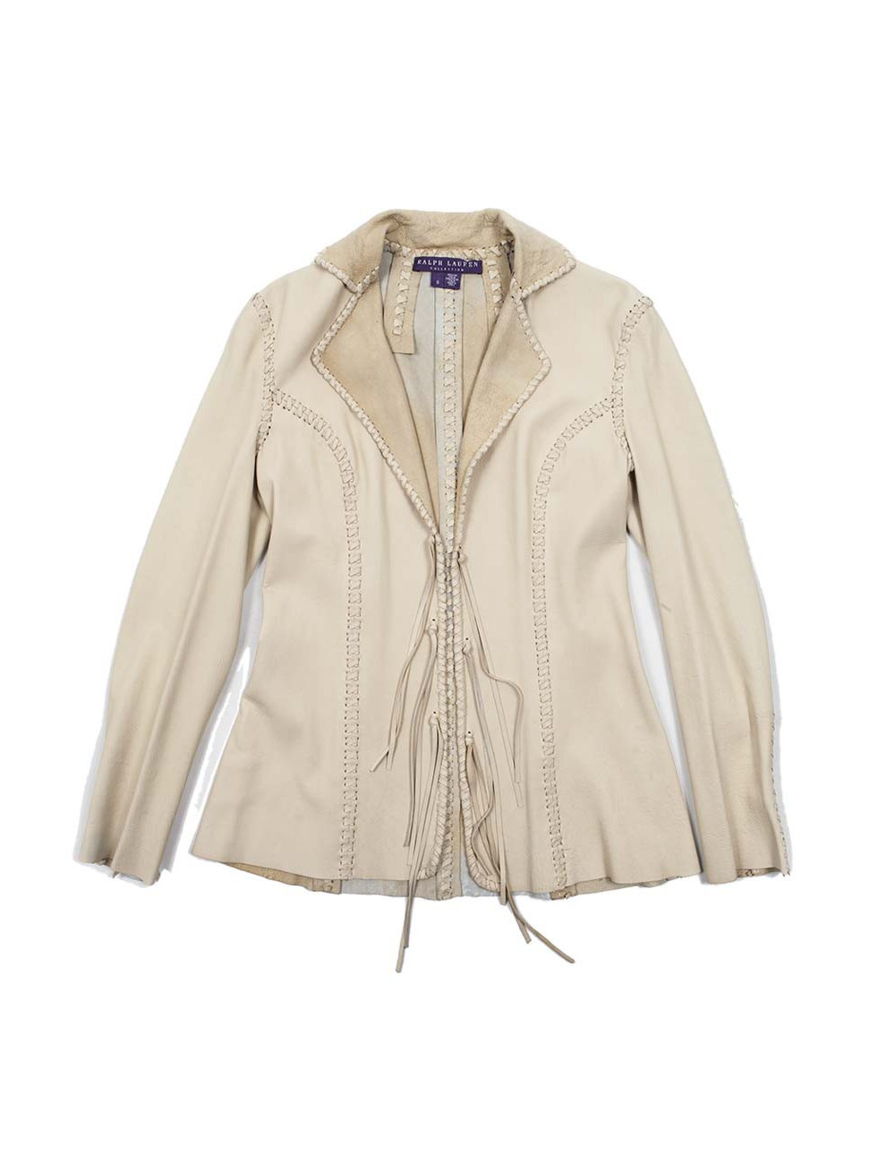 Veste RALPH LAUREN Collection en cuir d'agneau T 6