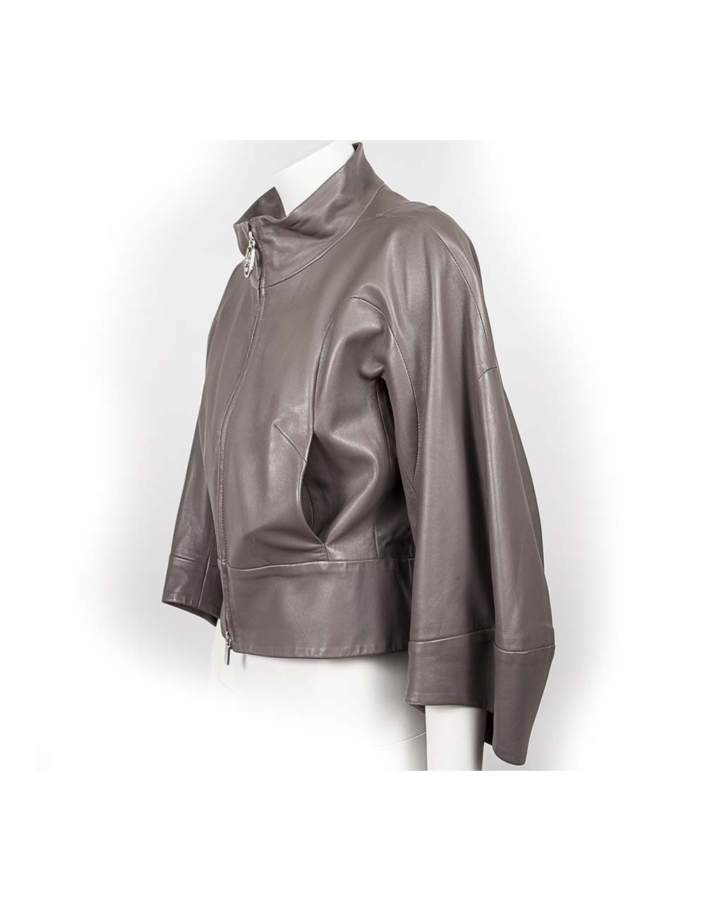 CELINE T40 grey leather jacket