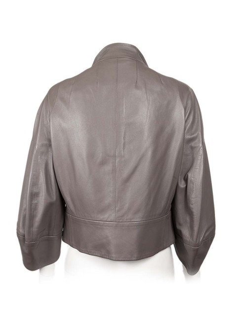 CELINE T40 grey leather jacket