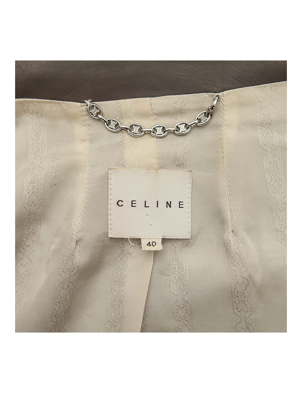 CELINE T40 grey leather jacket
