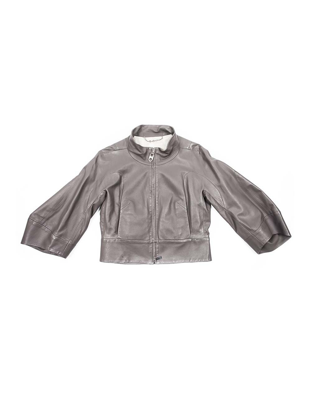 CELINE T40 grey leather jacket