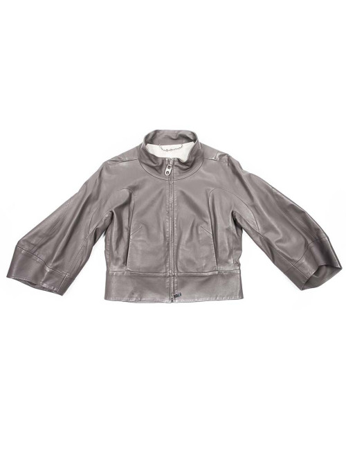 CELINE T40 grey leather jacket
