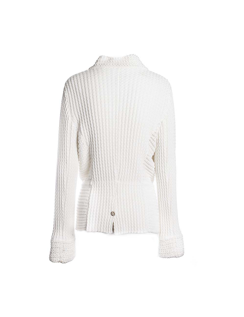 White CHANEL T 42 cotton long vest