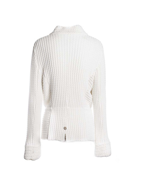 White CHANEL T 42 cotton long vest