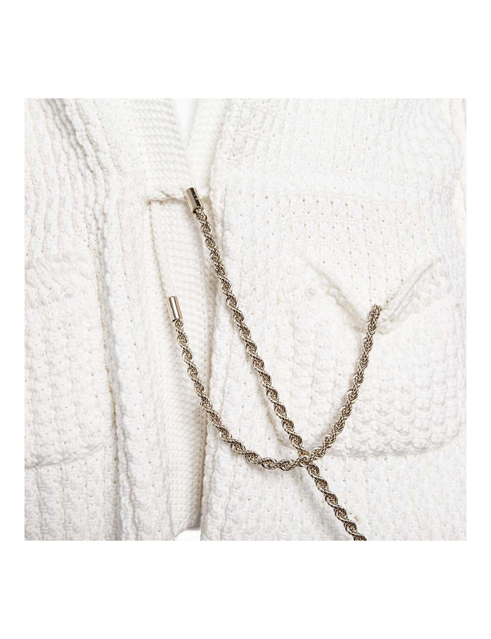 White CHANEL T 42 cotton long vest