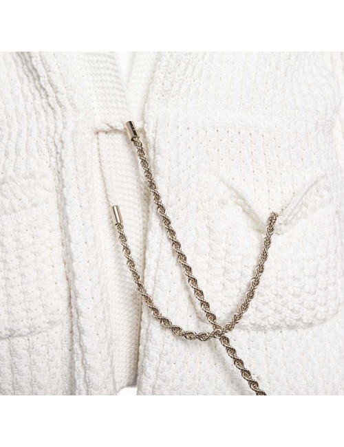 White CHANEL T 42 cotton long vest