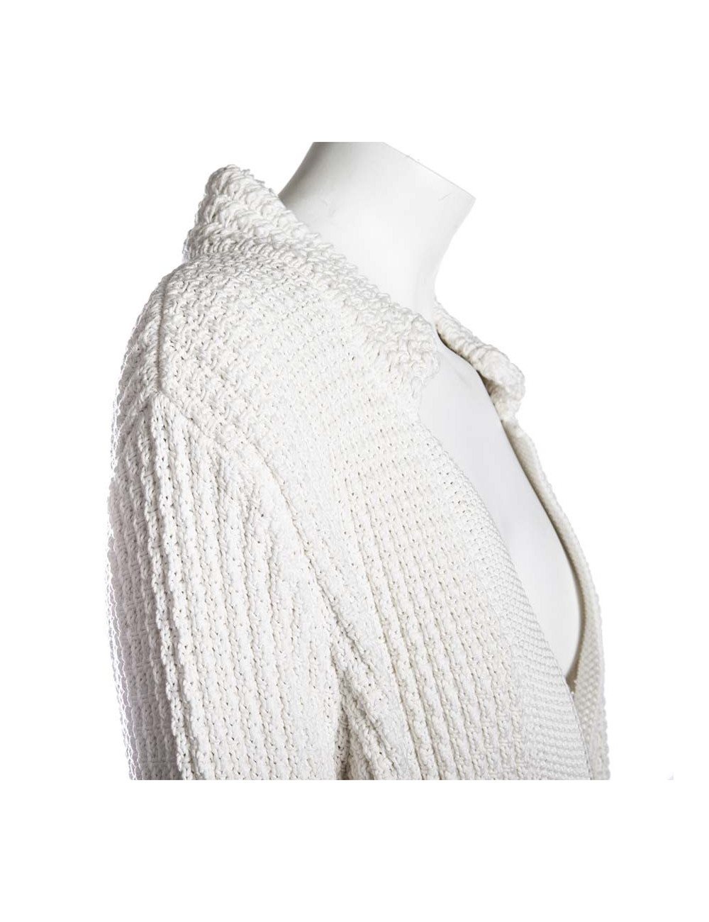 White CHANEL T 42 cotton long vest