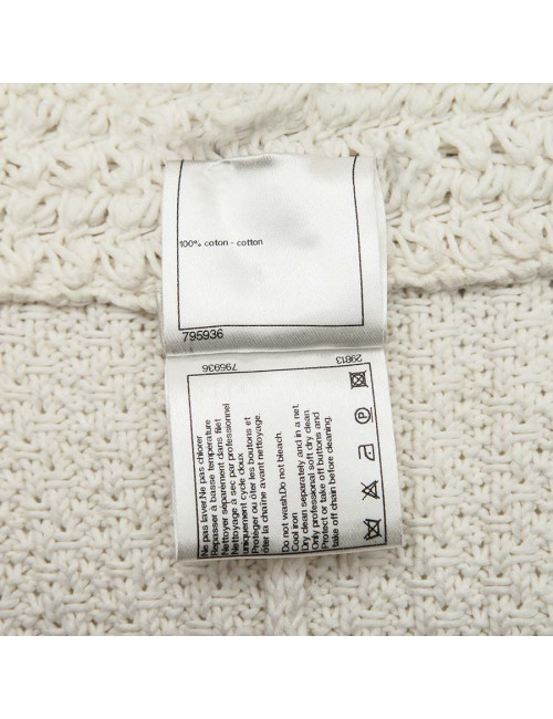 White CHANEL T 42 cotton long vest