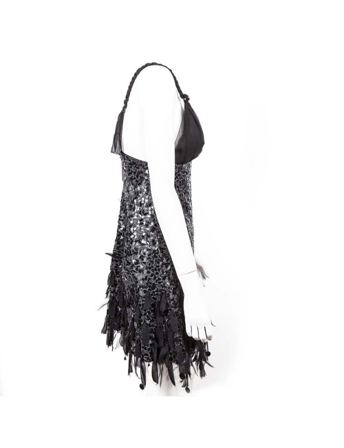 Dress Jenny Packham T10UK black sequined