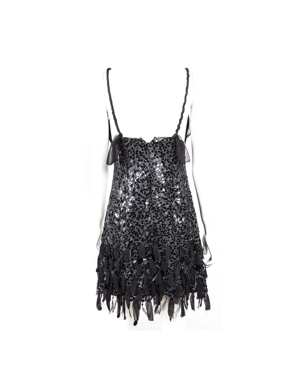 Dress Jenny Packham T10UK black sequined