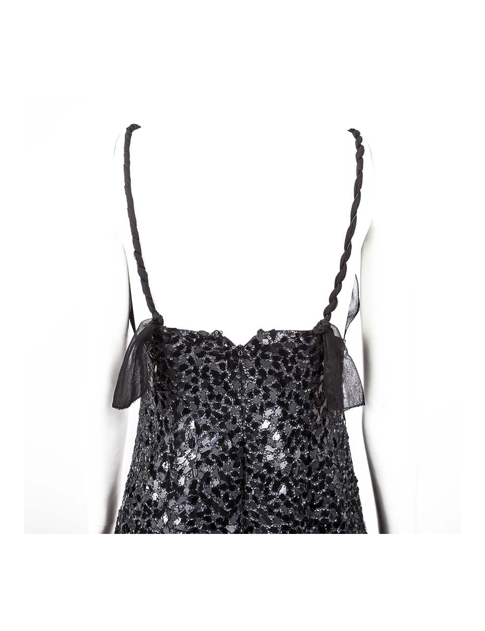 Robe Jenny Packham T10UK noire à sequins