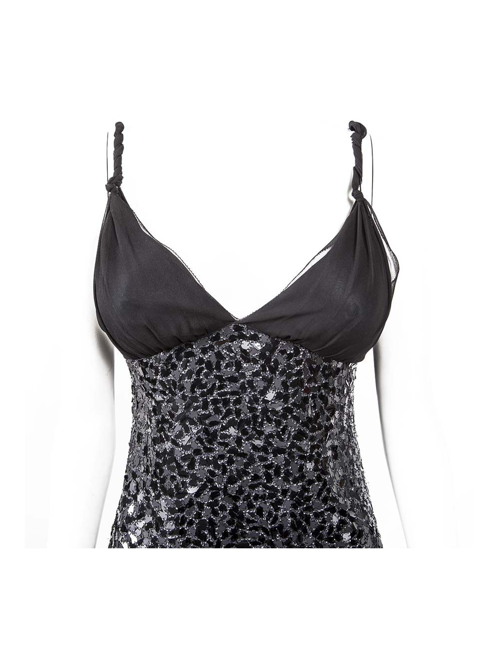 Dress Jenny Packham T10UK black sequined