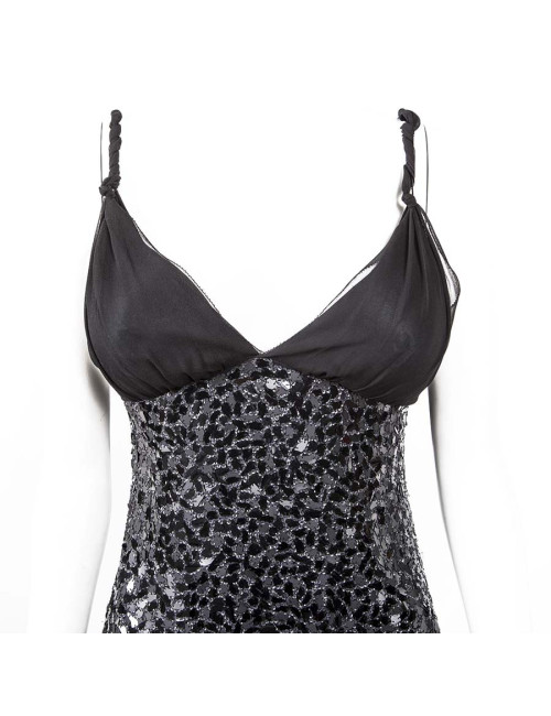 Dress Jenny Packham T10UK black sequined