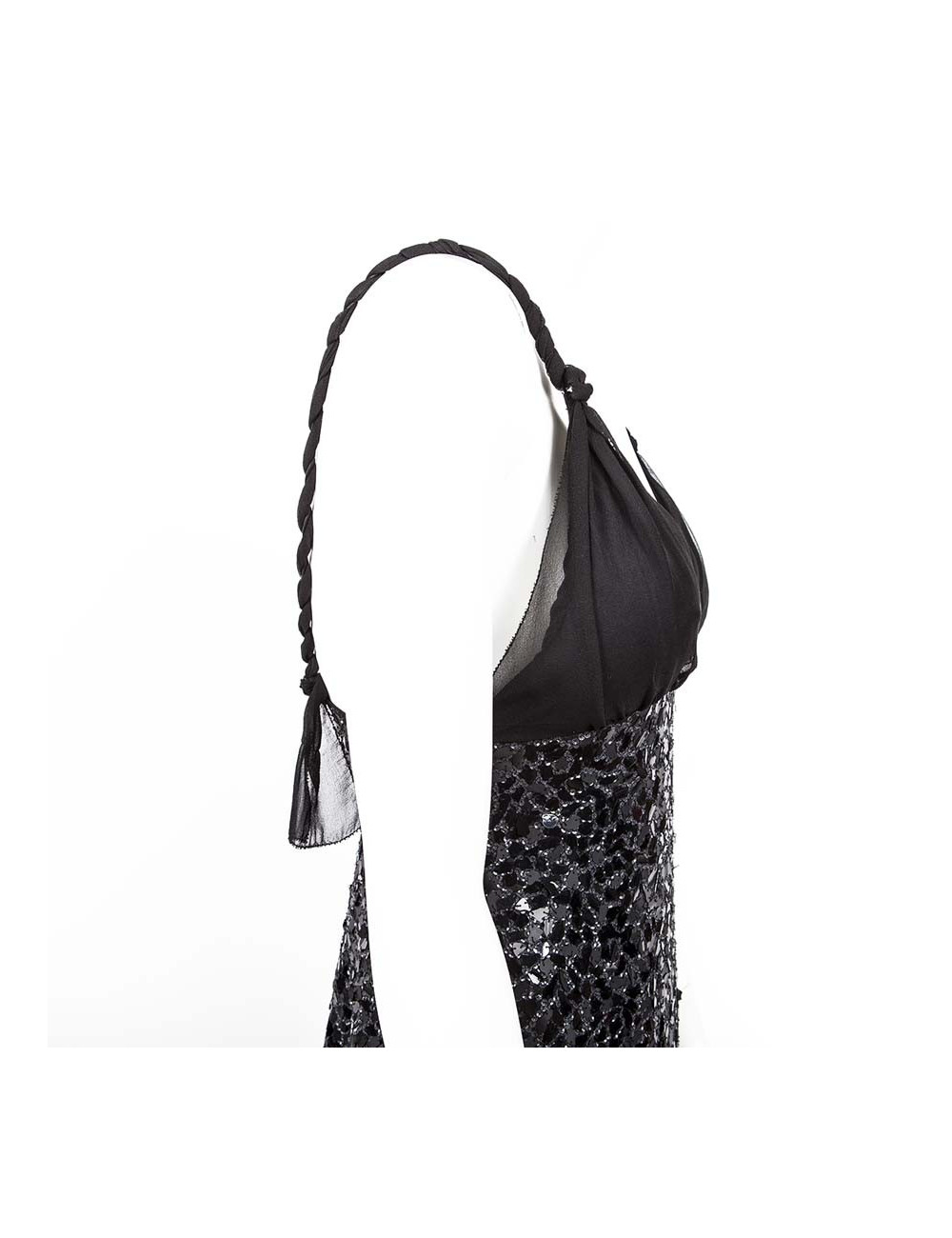 Dress Jenny Packham T10UK black sequined