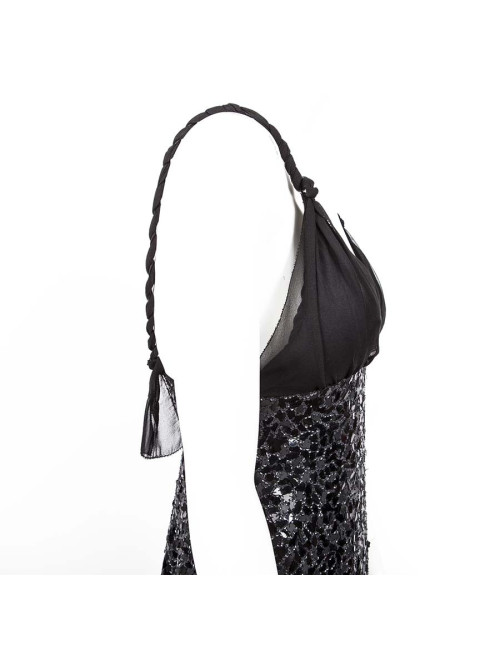 Robe Jenny Packham T10UK noire à sequins