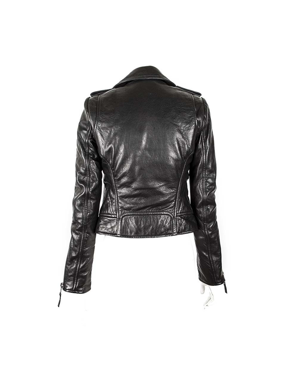 BALENCIAGA Biker black leather jacket