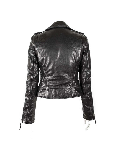BALENCIAGA Biker black leather jacket