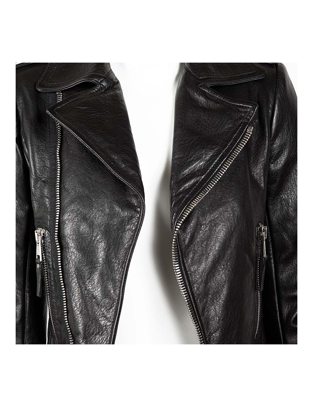 BALENCIAGA Biker black leather jacket
