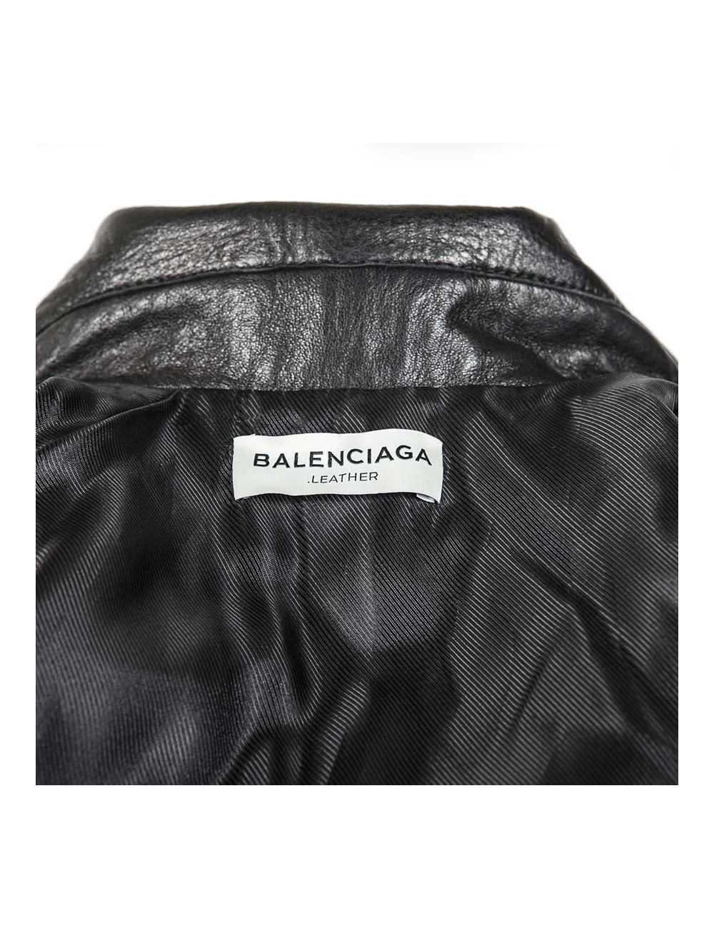 BALENCIAGA Biker black leather jacket