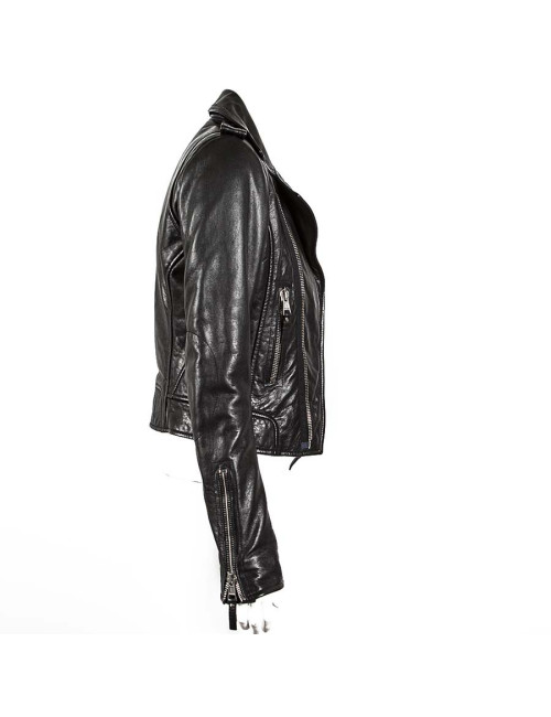 Jacket Biker BALENCIAGA black lambskin T38