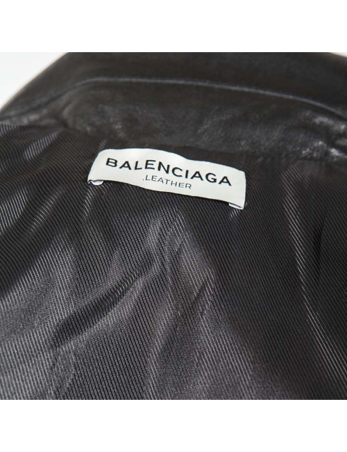 Jacket Biker BALENCIAGA black lambskin T38