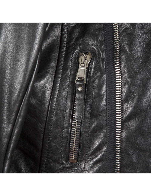 Jacket Biker BALENCIAGA black lambskin T38