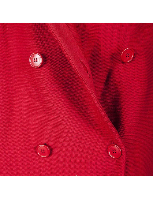 CHRISTIAN DIOR T36 red wool and fur jacket