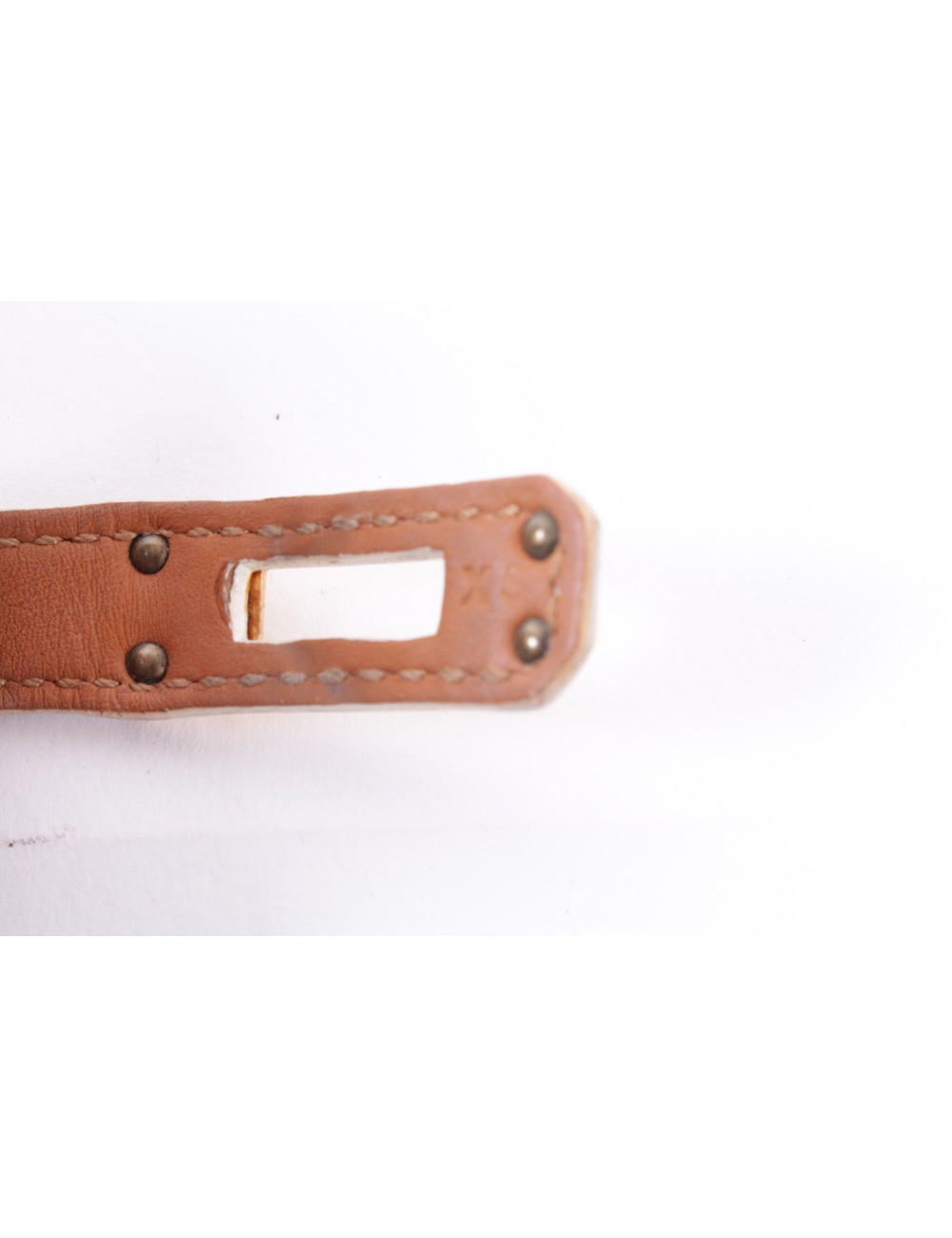 Bracelet 'Kelly double tour' cuir beige