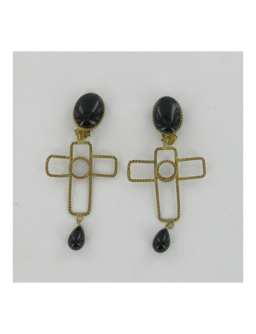 Clips croix or vieilli MARGUERITE DE VALOIS