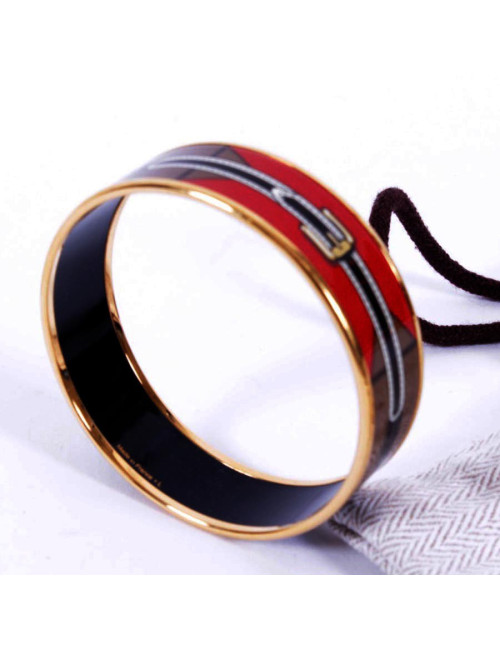 Bracelet HERMES en émail  PM