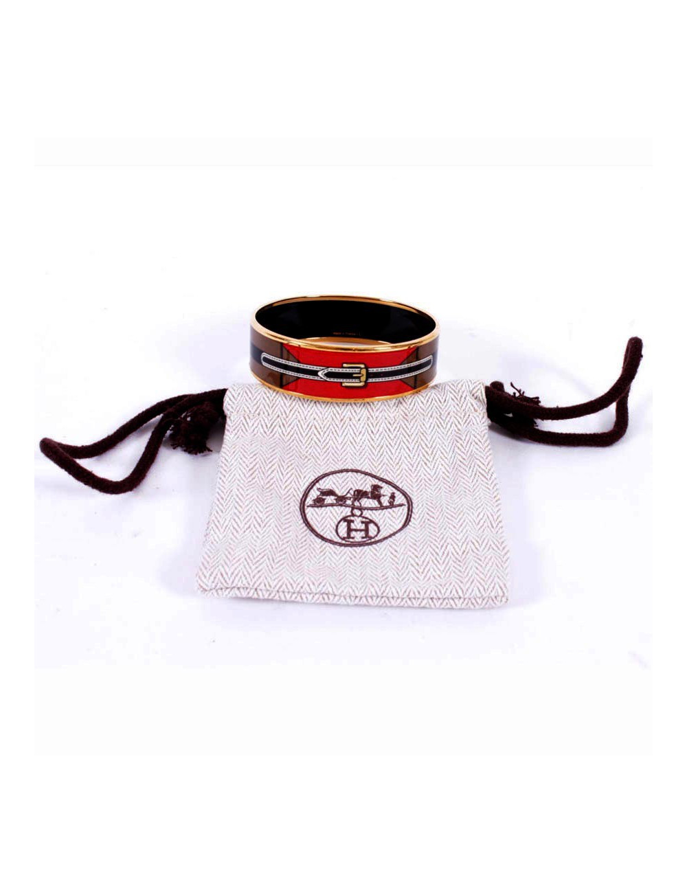 Bracelet HERMES en émail  PM