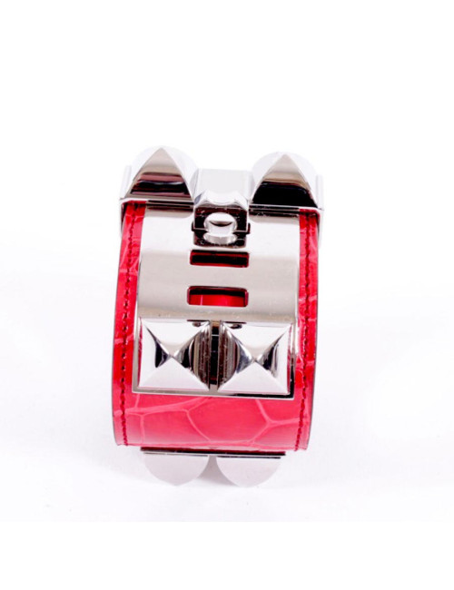 CDC Fido HERMES crocodile red poppy cufflinks