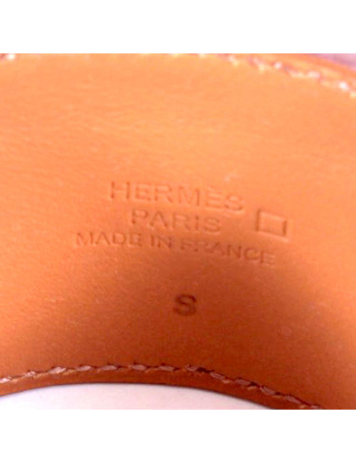 Manchette CDC Médor HERMES en crocodile coquelicot