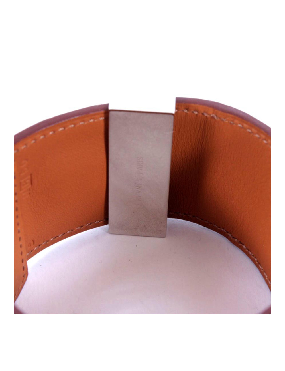 Manchette CDC Médor HERMES en crocodile coquelicot