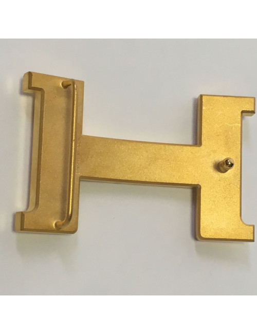 Belt HERMES reversible gold and white T90