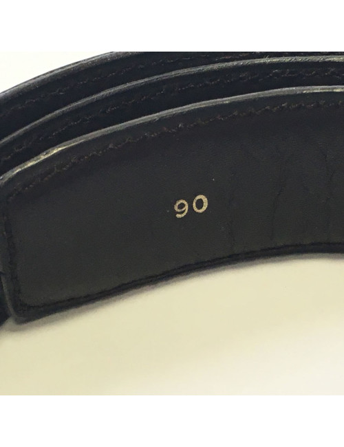 Belt CÉLINE vintage dark brown alligator