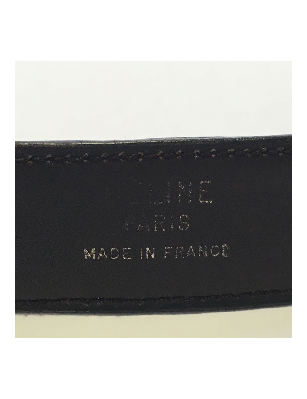 xxx Ceinture CELINE en croco marron foncé vintage