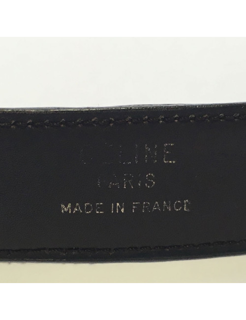 Belt CÉLINE vintage dark brown alligator