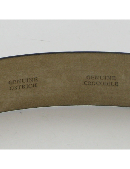 Ceinture autruche et croco SAN-CARLO