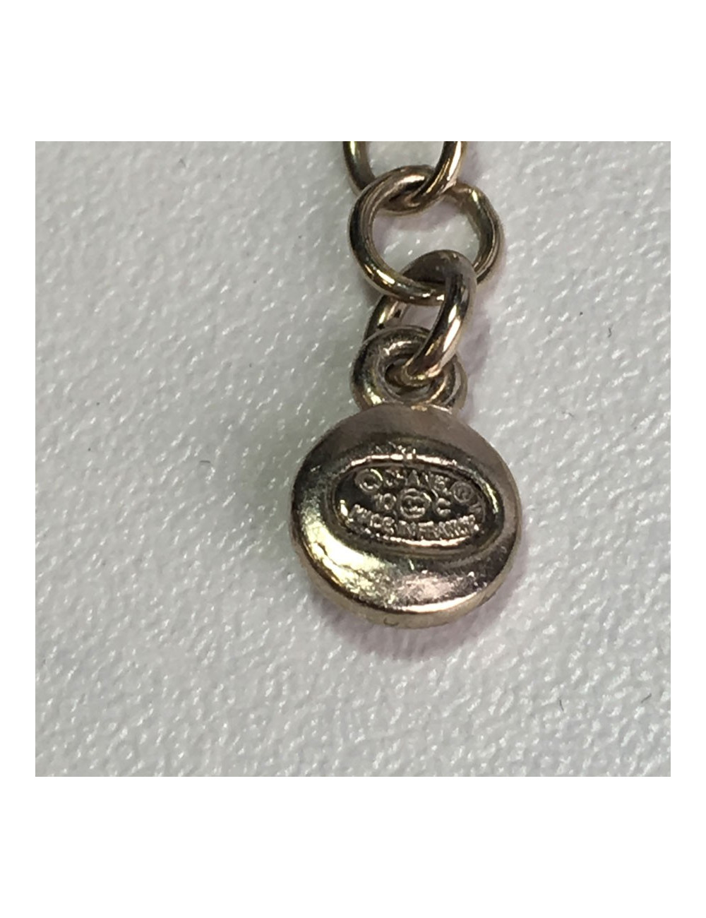 xxx Collier CHANEL CC en métal doré