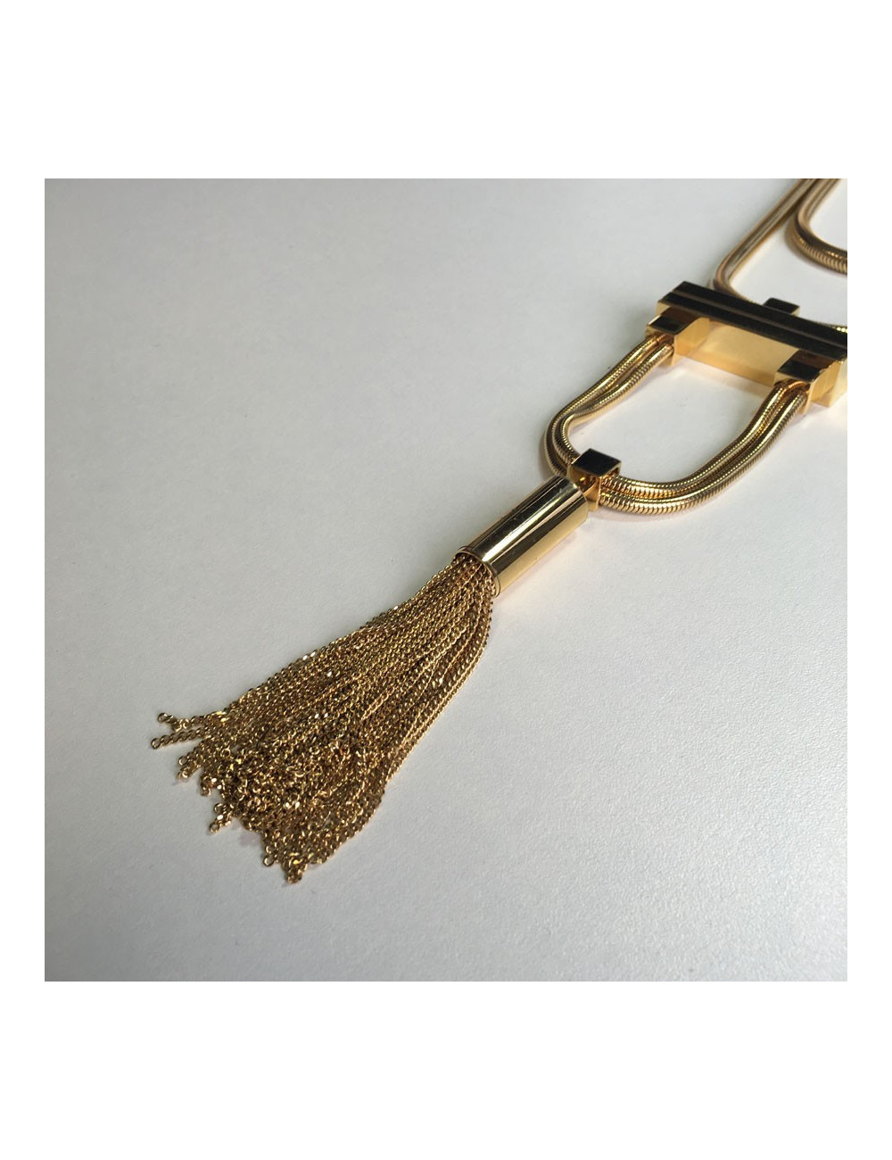 YVES SAINT LAURENT necklace gold metal