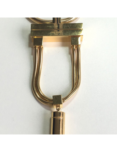 Sautoir YVES SAINT LAURENT en laiton doré
